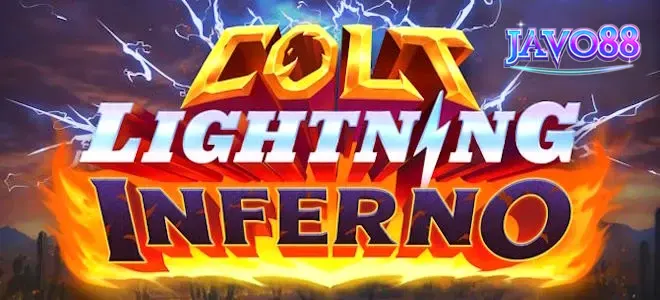 Tampilan visual slot Colt Lightning Inferno dengan elemen api dan petir.